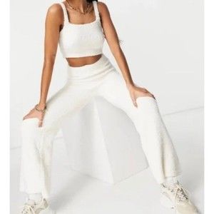 Missguided Recycled Popcorn Wide Leg Pants NWT